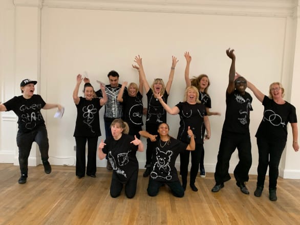 Workshop participants prior to public sharing at the Green Rooms, Woods Green