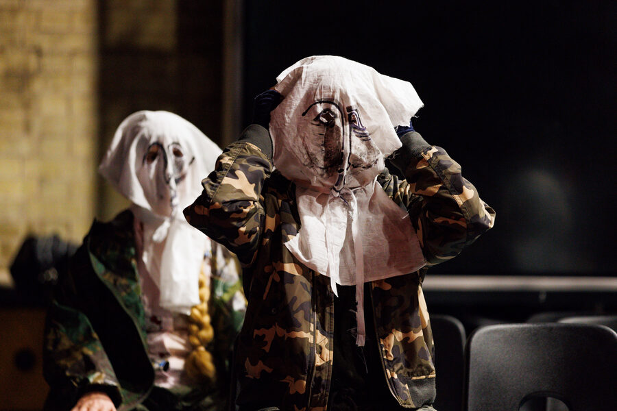 Crossing No Man's Land workshop performance, Lloyd Winters photograph 1